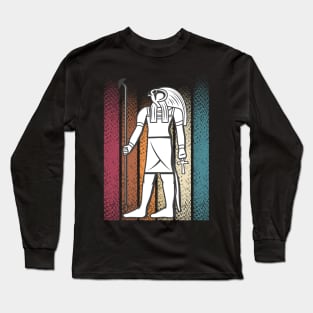 Vintage Retro God Ra, The Creator God of Ancient Egypt Long Sleeve T-Shirt